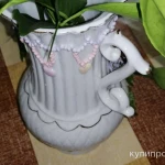 Фото №2 (или Бесплатно) Ваза керамическая 22см с ручками