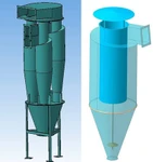 фото Циклон-осадитель, циклоны, батарейная установка циклонов.