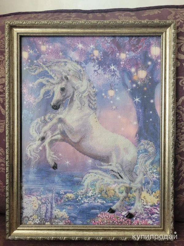 Фото Картина крестиком "Сказочный Единорог"
