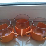 Фото №4 Стаканы в пластиковых подстаканниках