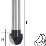 фото Фреза пазовая галтельная DxHxL 10х 6.5x40 мм FIT 36648