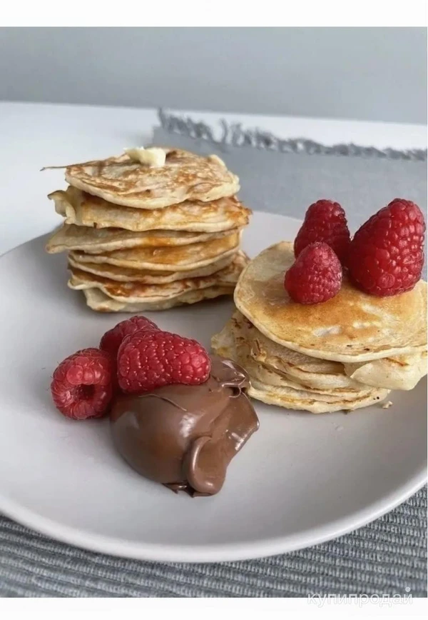 Фото Оладьи и блины, сухая смесь для выпечки, высокобелковая, 500г