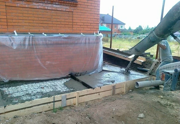 Фото Бетонные работы, фундамент, отмостка