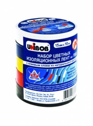 Фото Изолента Unibob (светофор 5шт. упак)