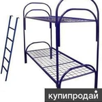 Фото №2 Кровати металлические одноярусные и двухъярусные оптом для рабочих, больницы
