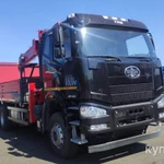 Фото №5 FAW CA3250 6х4 бортовой с КМУ HORYONG HRS216