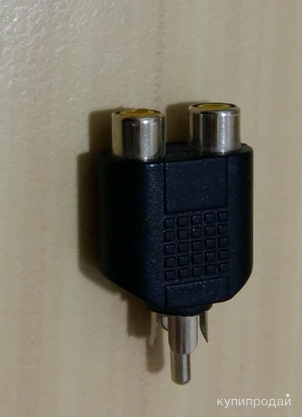 Фото ТВ штекер + ТВ гнездо сплитер переходник подключения кабеля антены к телевизору