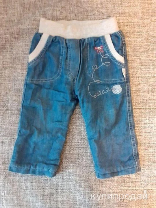Фото Теплые джинсы для девочки 2 года, на резинке
