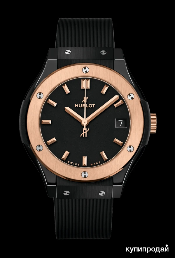 Фото Женские часы Hublot Classic Fusion Ceramic King gold