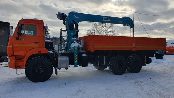 Фото Бортовой КАМАЗ-43118 с тросовым КМУ HKTC HLC-8016