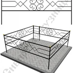 Оградка металлическая на кладбище №23 на заказ