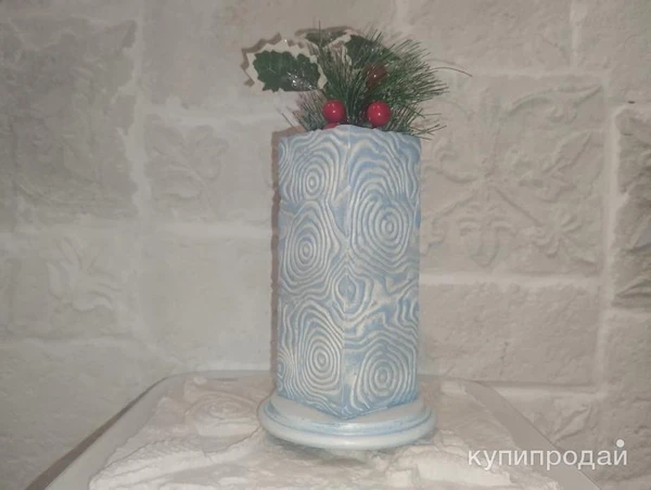 Фото Интерьерная ваза для сухостоя из гипса