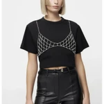 фото Футболка новая со стразами LIME