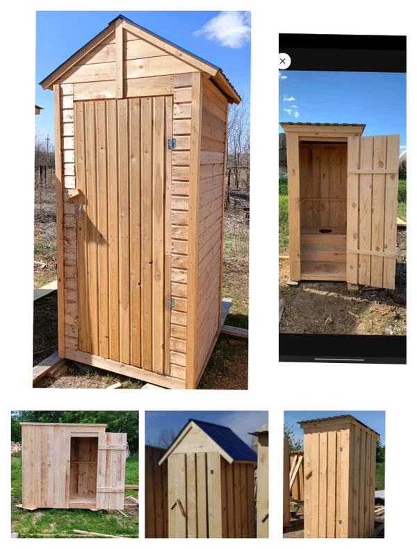 Фото Деревянный садово-дачный туалет