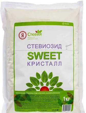 Фото Стевиозид SWEET Кристалл 1 кг. без горького привкуса