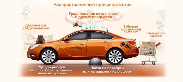 Фото Удаление вмятин без покраски