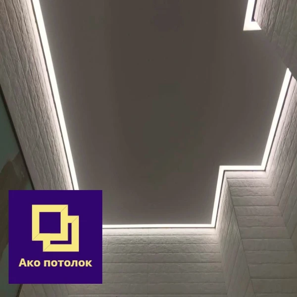 Фото Натяжной потолок парящий с установкой в Омске