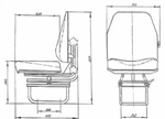 фото Сиденье на автокран Ивановец с тканевой обивкой