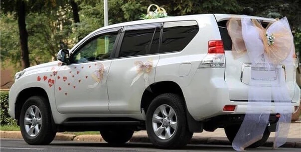 Фото Авто на свадьбу Свадебный картеж Кадиллак Эскалейд и БМВ 7