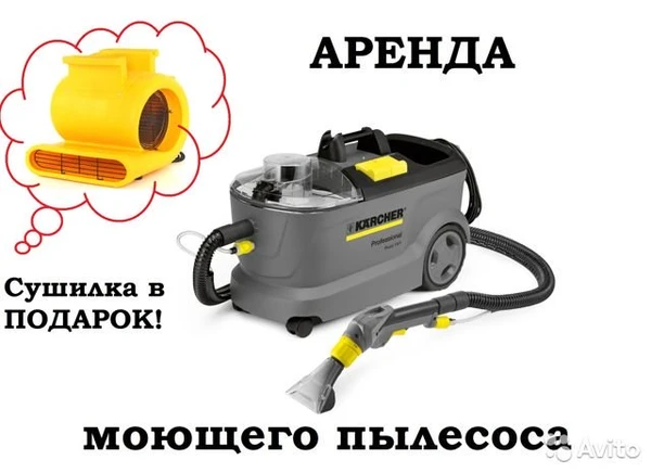 Фото Аренда моющего пылесоса + сушилка в подарок