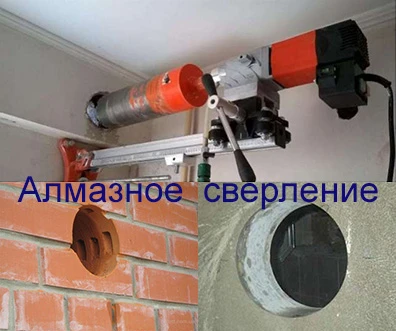 Фото Алмазное сверление отверстий