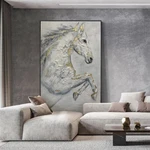 Картина маслом на холсте «Белая лошадь»