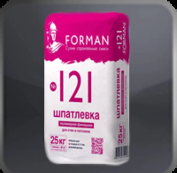 Фото Шпатлевка полимерная финишная Forman 121 (25кг)