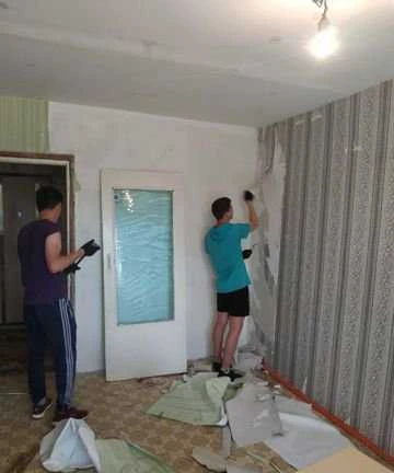 Фото Демонтаж старых обоев