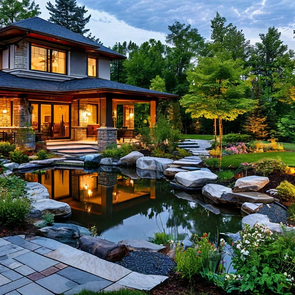 Фото Ландшафтный дизайн/строительство/освещение/автополив