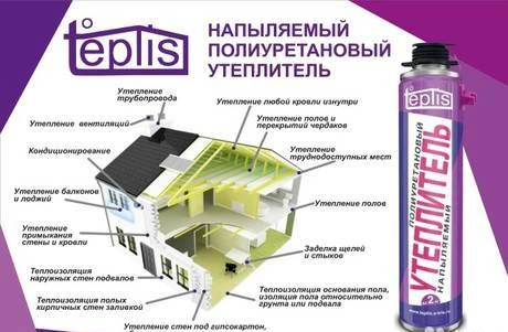 Фото Напыляемый полиуретановый утеплитель Teplis (Теплис)