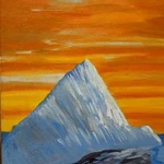 Фото №2 Гренландия. Холст на подрамнике 30х40 масло январь 2025г