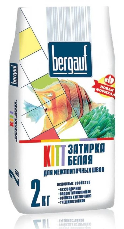 Фото Затирка Bergauf Kitt для межплиточных швов (бежевая) (2кг)