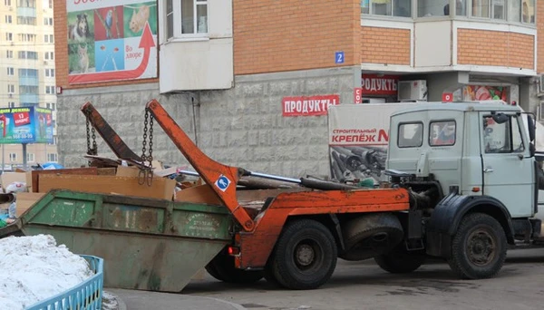 Фото Вывоз мусора контейнер 8м3