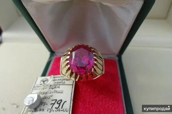 Фото Кольцо золотое 583 пробы СССР. Новое 7,91 гр