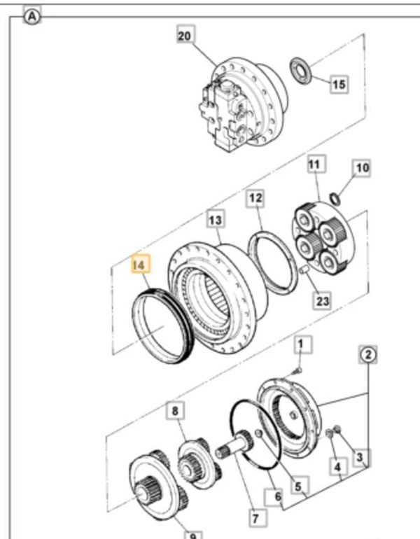 Фото Запчасти на бортовой редуктор JCB 200, JCB 220