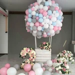 Детский праздник, день рождения. Воздушный шар с корзиной