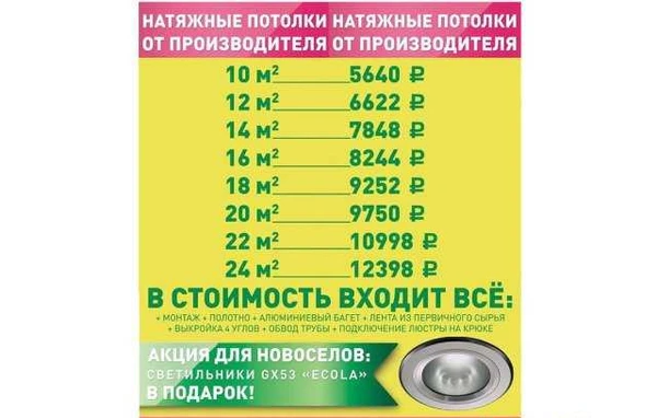 Фото Натяжные потолки