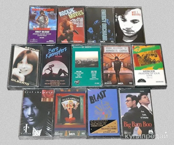 Фото Студийные кассеты (USA) с музыкой (New) 13 шт