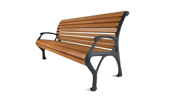 Фото Скамейка чугунная «ГОЛЛАНДИЯ» с подлокотниками» (2 м)