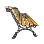 Фото №4 Скамейка парковая  «ЕВРОПА» (3,0м (три опоры) (92 кг.))