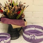 Вязаные корзинки