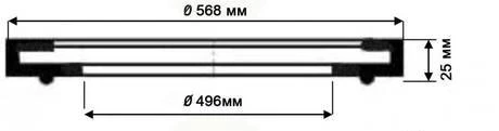 Фото Прокладка крышки люка молоковоза (Dнар.=568мм)