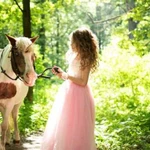 Детская фотосессия с лошадью, единорогом
