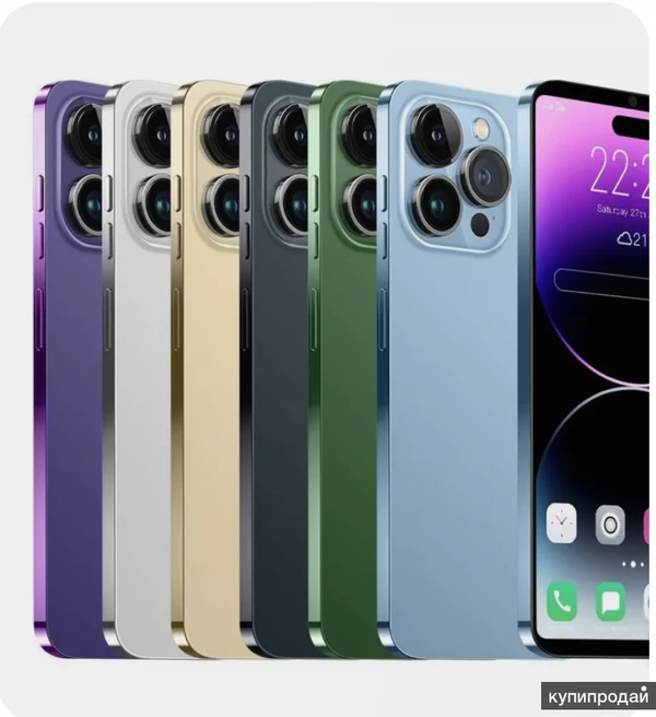 Фото Смартфон I14pro Max Русский 12/512 ГБ, черный,16gb/1tb,16GB/256GB,золотой,ф