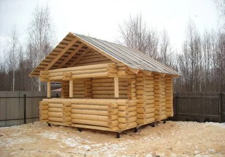 Фото Срубы для дома и бани из оцилиндрованного бревна