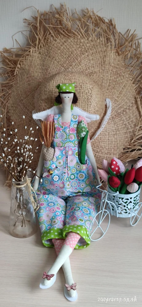 Фото Весна ,ангел сада. Ручная работа ,кукла ,садовница
