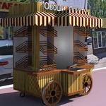 Фото №2 Телега - киоска для продажи фрукты - овощи