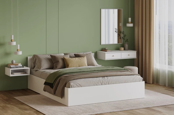 Фото Кровать двуспальная 160х200 с матрасом люкс