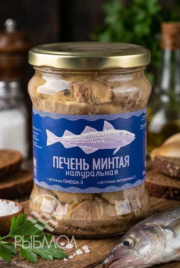 Фото Печень минтая натуральная