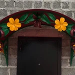 Фото №25  Навесы над дверями 